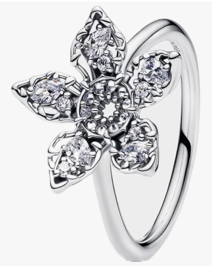 Stunning .925 Sterling Silver Radiant Star Flower Statement Ring size 6,7,8,& 9 - Image 1