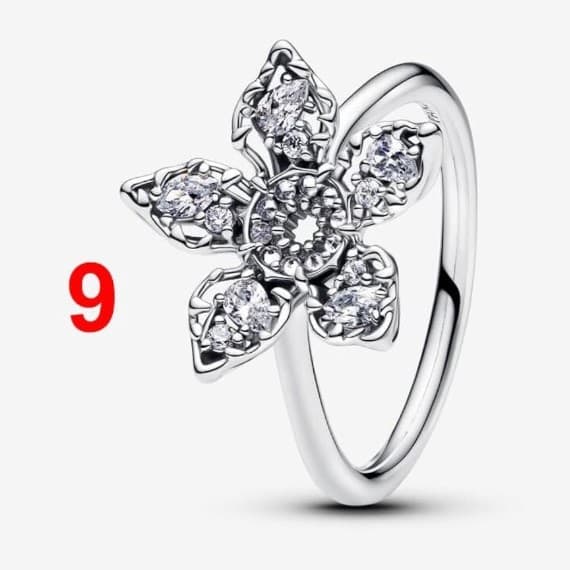 Stunning .925 Sterling Silver Radiant Star Flower Statement Ring size 6,7,8,& 9 - Thumbnail 6