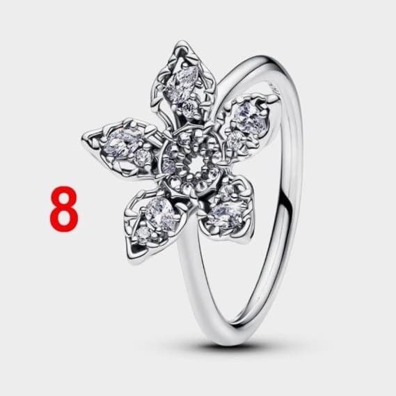 Stunning .925 Sterling Silver Radiant Star Flower Statement Ring size 6,7,8,& 9 - Thumbnail 5