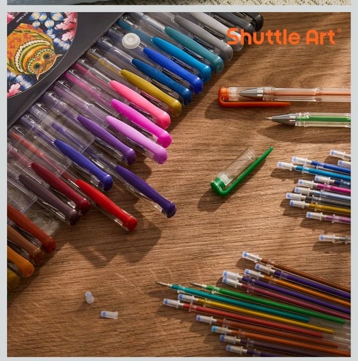 Art 50 Pack Metallic Gel Pens, 25 Metallic Gel Pens Set with 25 Refills - Thumbnail 7