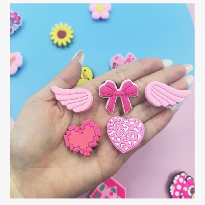 PVC Cartoon Charms, 100 Pcs, No Duplicates, Snap-Fit DIY Ornament Shoe Access. - Thumbnail 3