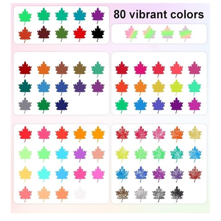 160 pack Gel Pens 4 Adult Coloring Book, 80 Colors Gel Pens Colored w/ 80 Refill - Thumbnail 8