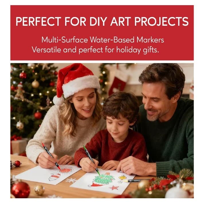 Recheel 30Colors Acrylic Paint Markers, Dual Tip Fine &Brush Tips for Detail Art - Thumbnail 7