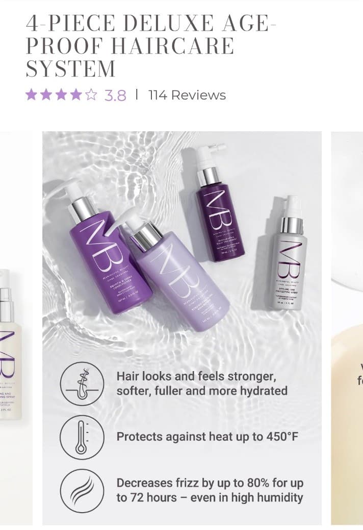 Meaningful Beauty 4-Piece Deluxe Age-Proof Haircare System travel size - Thumbnail 2