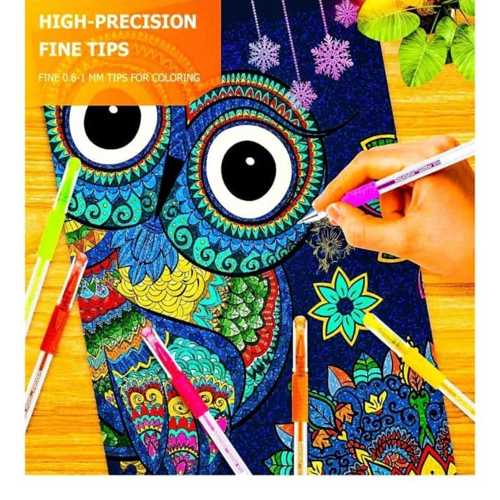 Deluxe 120 Pack Gel Pens for Kids & Adults , 60 Gel Pens, 60 refills and 1 case - Thumbnail 7