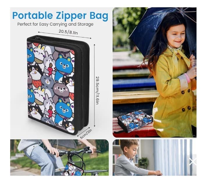 100 Art Supplies Drawing Kit Pro Drawing Supplies Set has 3-Color Sketchbook - Thumbnail 2