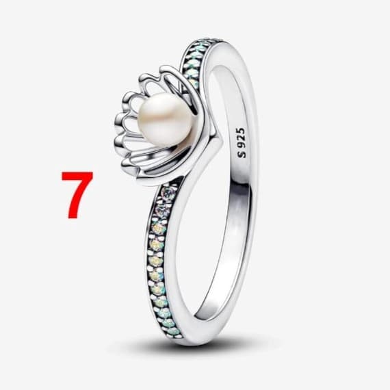 Princess Ariel Shell Pearl Ring number 7 compared to Pandora - Thumbnail 3