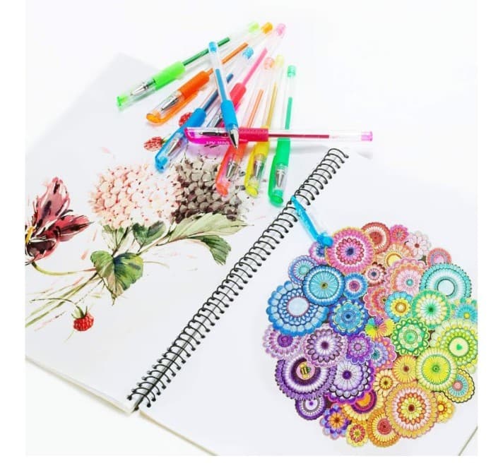 Art Gel Pens for Adult Coloring Books, 30 Colors Fine Point Gel Marker Pen - Thumbnail 7