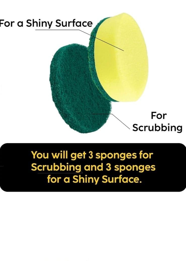 Sponge Brush Heads (6 Units synoshi Electric Spin Scrubber | Designed4Cleaning - Thumbnail 4