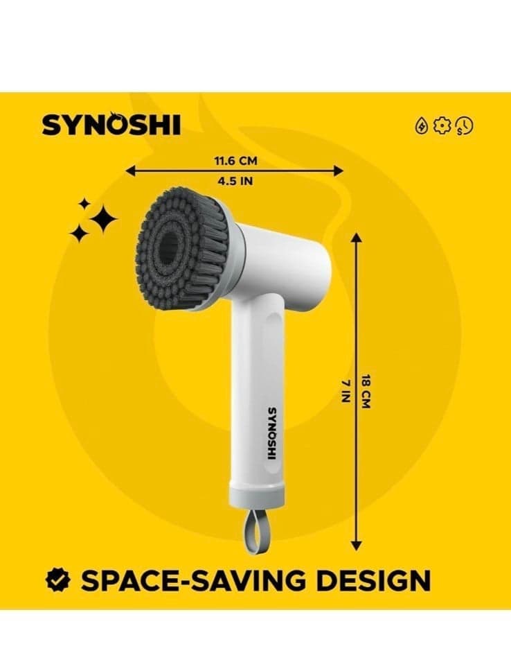 Electric Spin Scrubber, Power Cleaning Brush with 3 Replaceable Heads, Cordless - Thumbnail 7