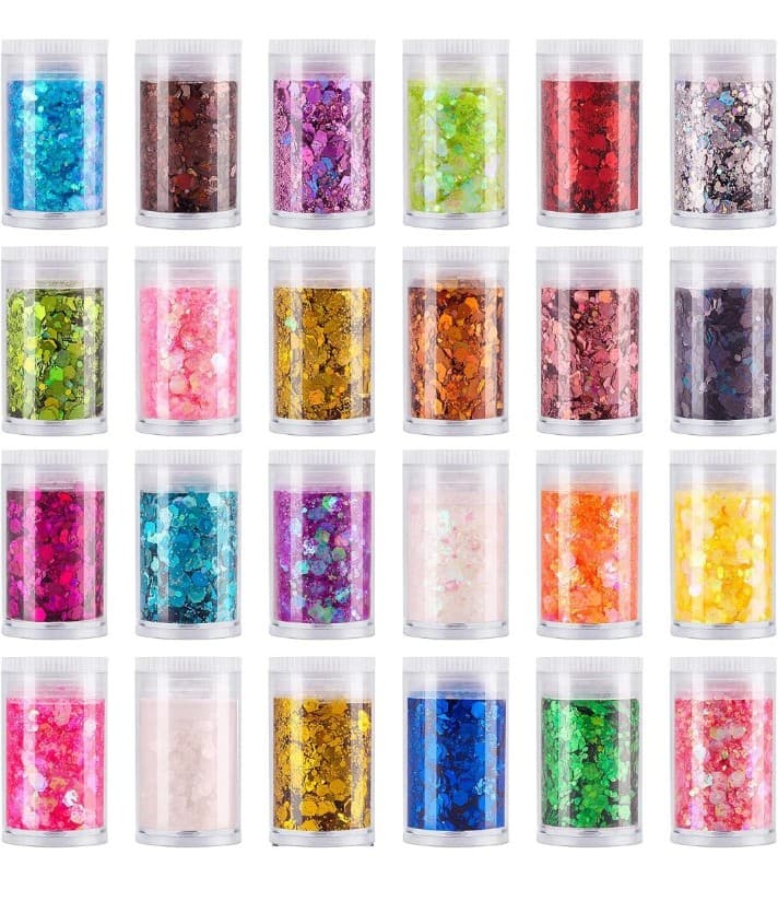 Nail art glitter 10 colors - Image 1