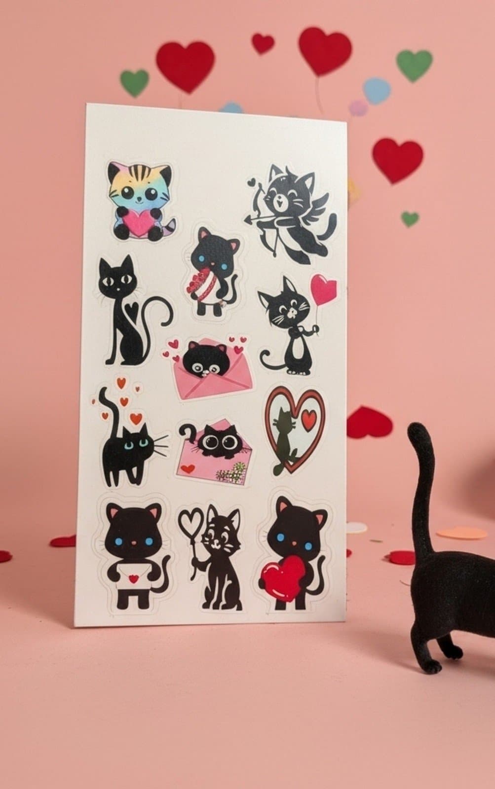 4 sheets of Valentine's Day stickers comes with a Valentine's Day gift - Thumbnail 3