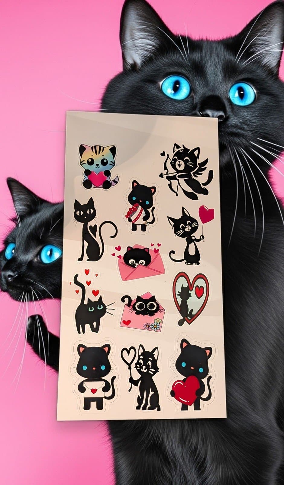 4 sheets of Valentine's Day stickers comes with a Valentine's Day gift - Image 1