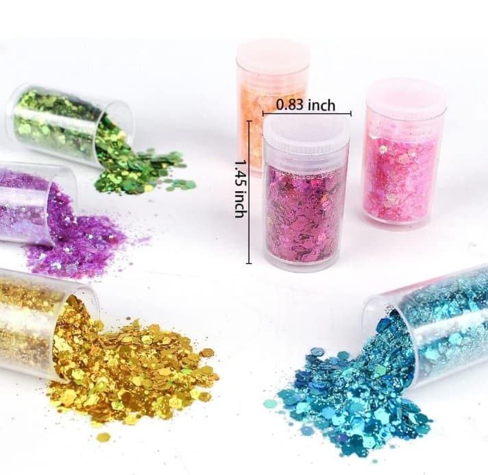 Nail art glitter 10 colors - Thumbnail 2