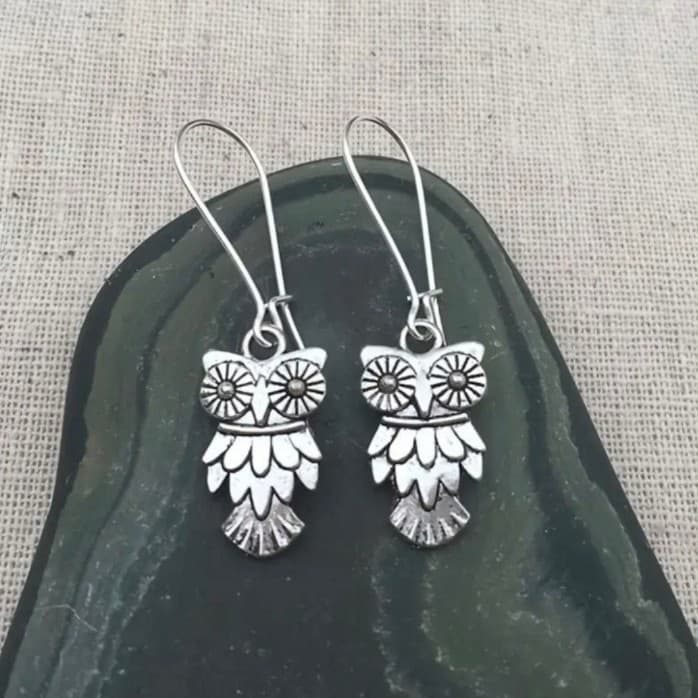 Hot topic Charming Silver owl earrings - Thumbnail 3