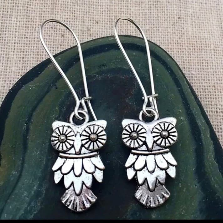 Hot topic Charming Silver owl earrings - Thumbnail 2