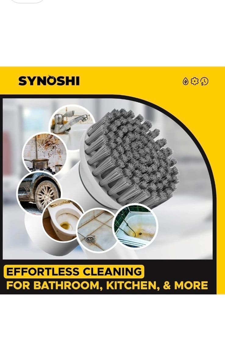 Electric Spin Scrubber, Power Cleaning Brush with 3 Replaceable Heads, Cordless - Thumbnail 6