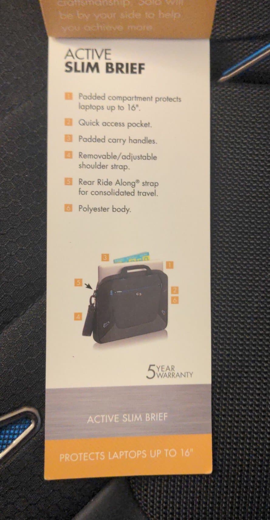 Solo active brief protects laptops up to 16" brand new - Thumbnail 9