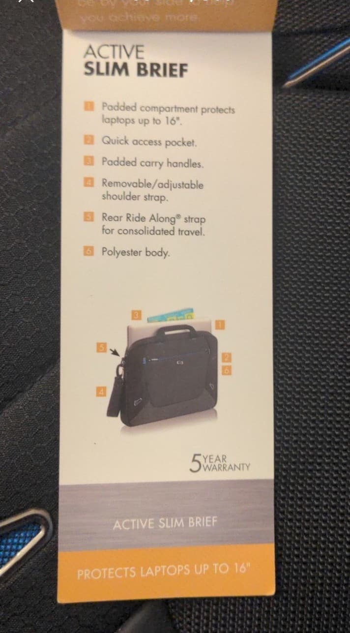 Solo active brief protects laptops up to 16" brand new - Thumbnail 9