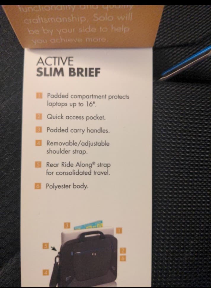 Solo active brief protects laptops up to 16" brand new - Thumbnail 10