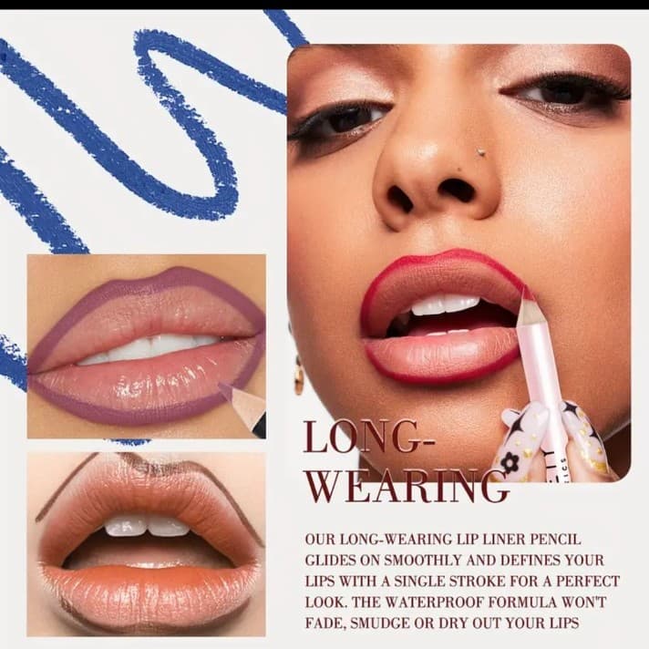 Matte Lip Liner Set - Red, Pink, Brown super luxe super awesome! - Thumbnail 6