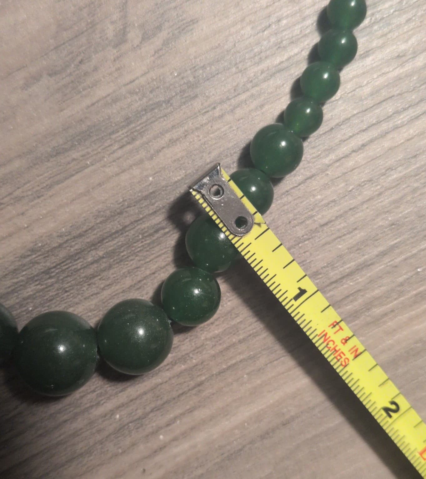 Nephrite Jade 18 inch Single-Strand Beaded Necklace with a clasp. - Thumbnail 10