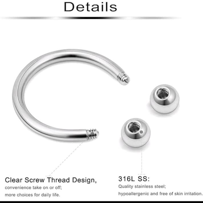 8 Hot Topic Silver Hoop and Spike Earrings Set - Thumbnail 3