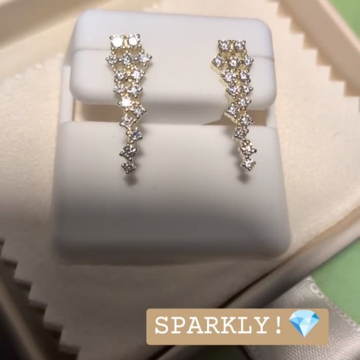 Up For Sale 1.50ctw Moissanite Waterfall Dangles Retail $300 *HOLD FOR MICHELLE* - Thumbnail 3