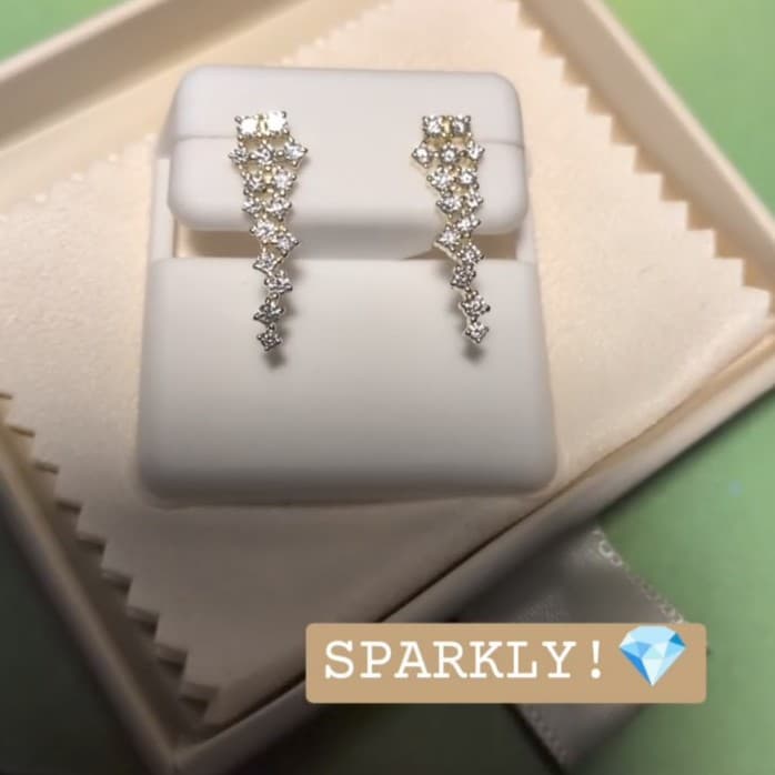 Up For Sale 1.50ctw Moissanite Waterfall Dangles Retail $300 *HOLD FOR MICHELLE* - Thumbnail 2