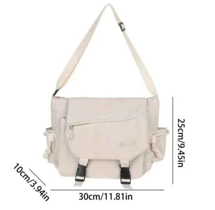 Hot topic Cream Messenger Bag with Removable Badges Back To School Fun! - Thumbnail 5