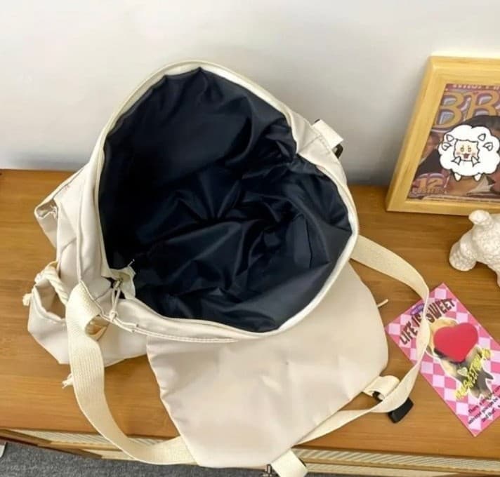 Hot topic Cream Messenger Bag with Removable Badges Back To School Fun! - Thumbnail 3