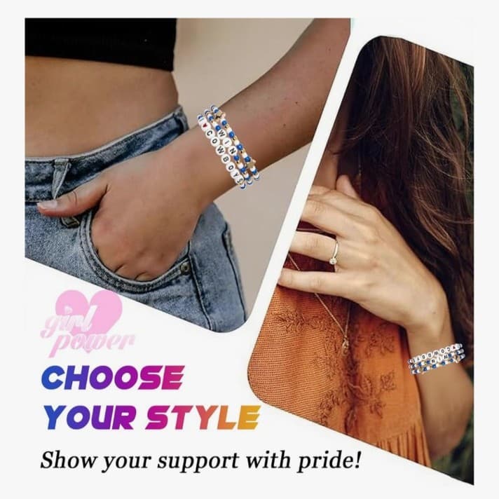 Dallas Cowboys Merch Inspired Bracelets 3 Pcs Stackable Stretch Beaded Bracelet - Thumbnail 7