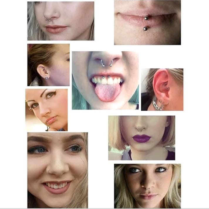 8 Hot Topic Silver Hoop and Spike Earrings Set - Thumbnail 7