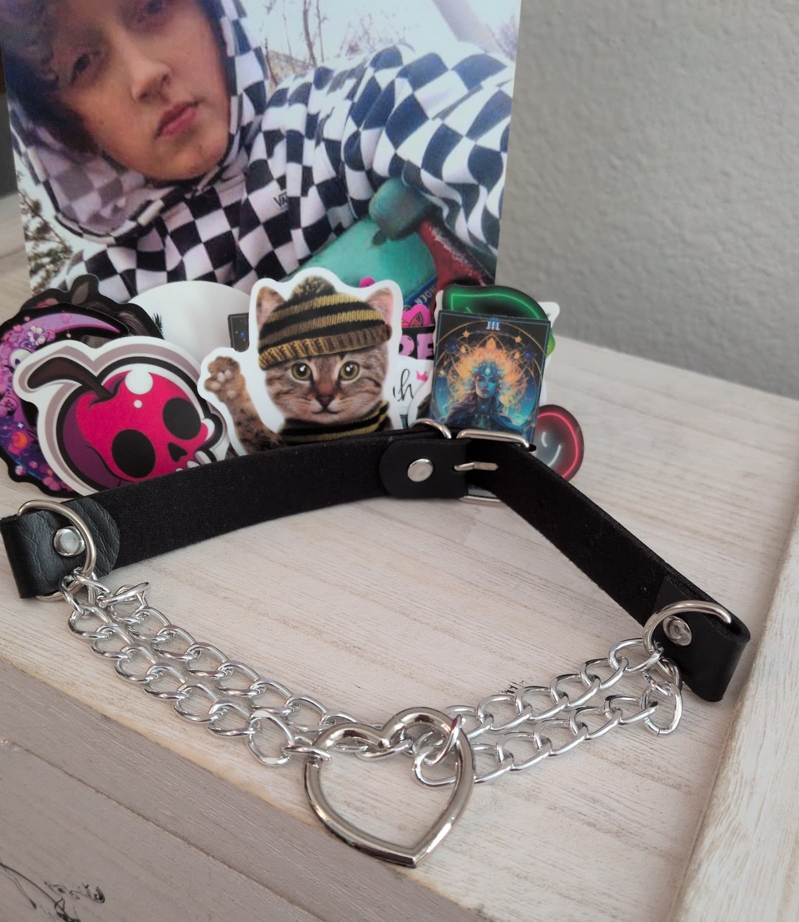 Hot topic Black gothic punk spiked chokers - Thumbnail 2