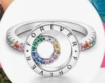 Sterling silver Forever colorful ring give yourself the perfect Valentine's gift - Thumbnail 4