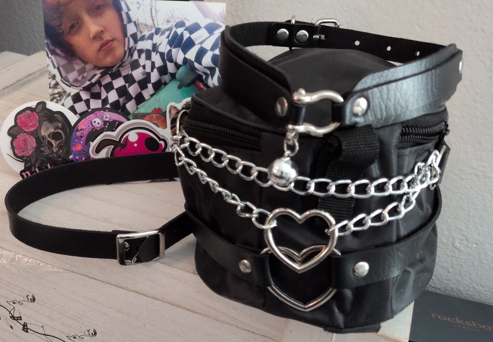 Hot topic Black gothic punk spiked chokers - Thumbnail 4