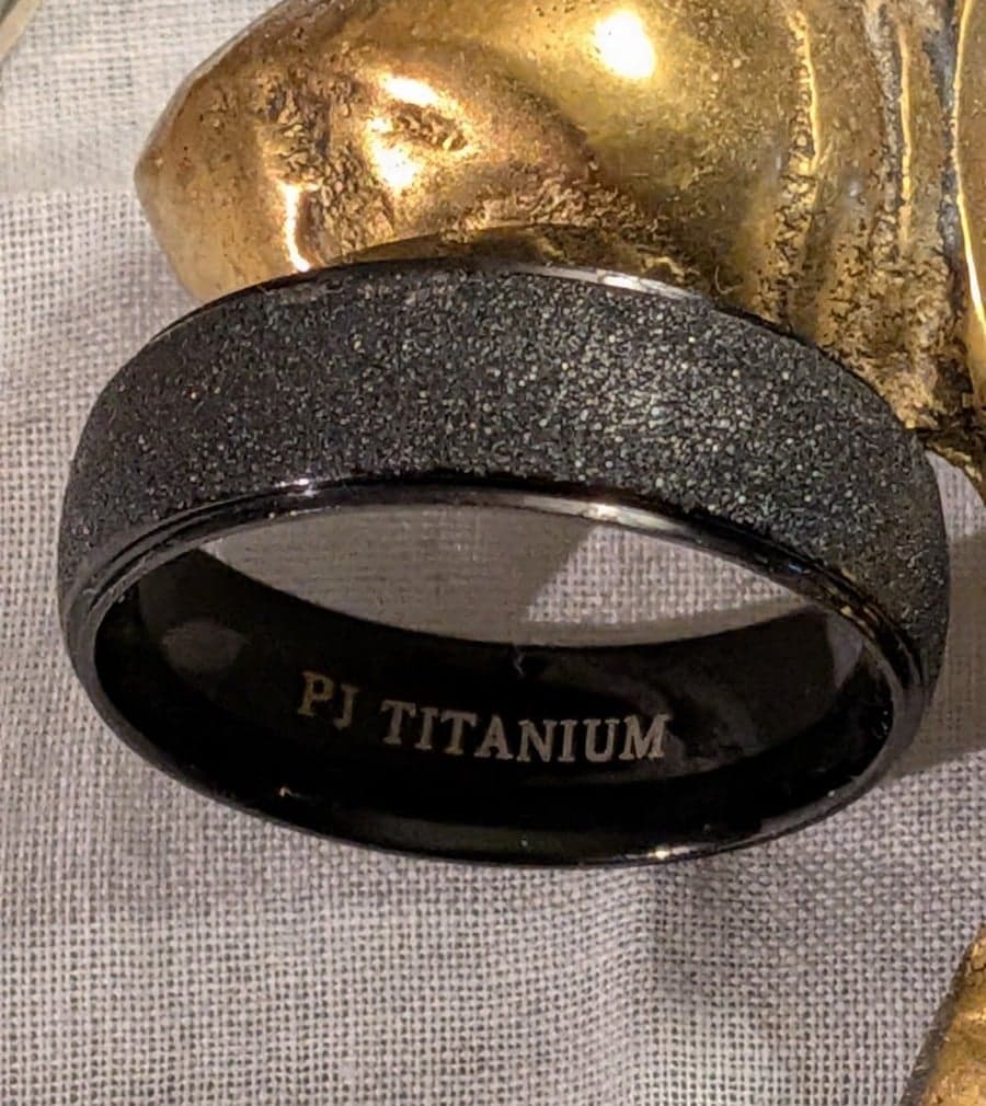 Black P.j titanium mens ring - Thumbnail 2