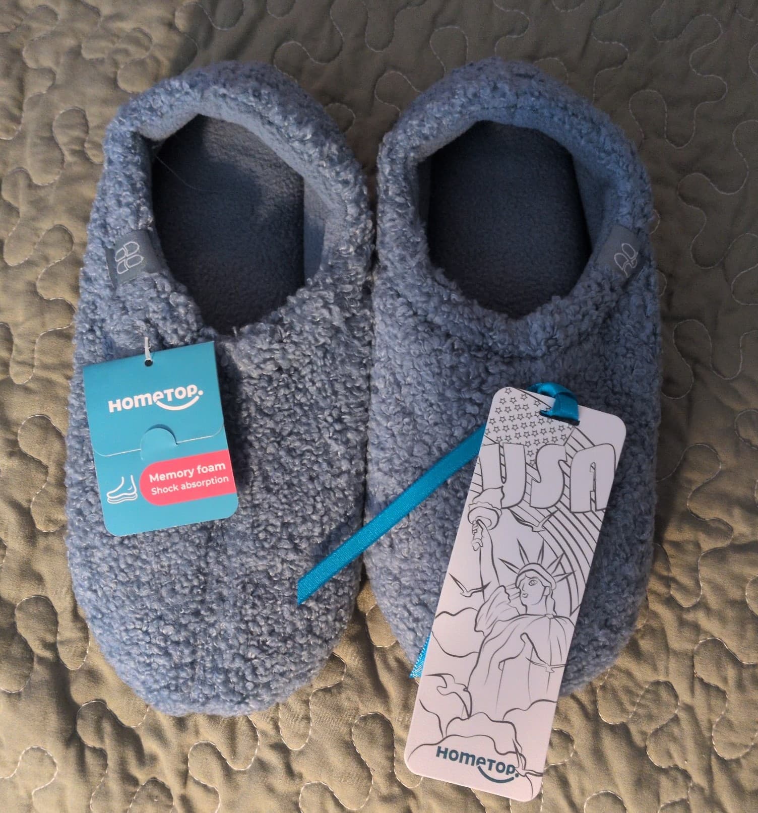 HomeTop women's Fuzzy House Shoes size 7-8 BNWT - Thumbnail 3