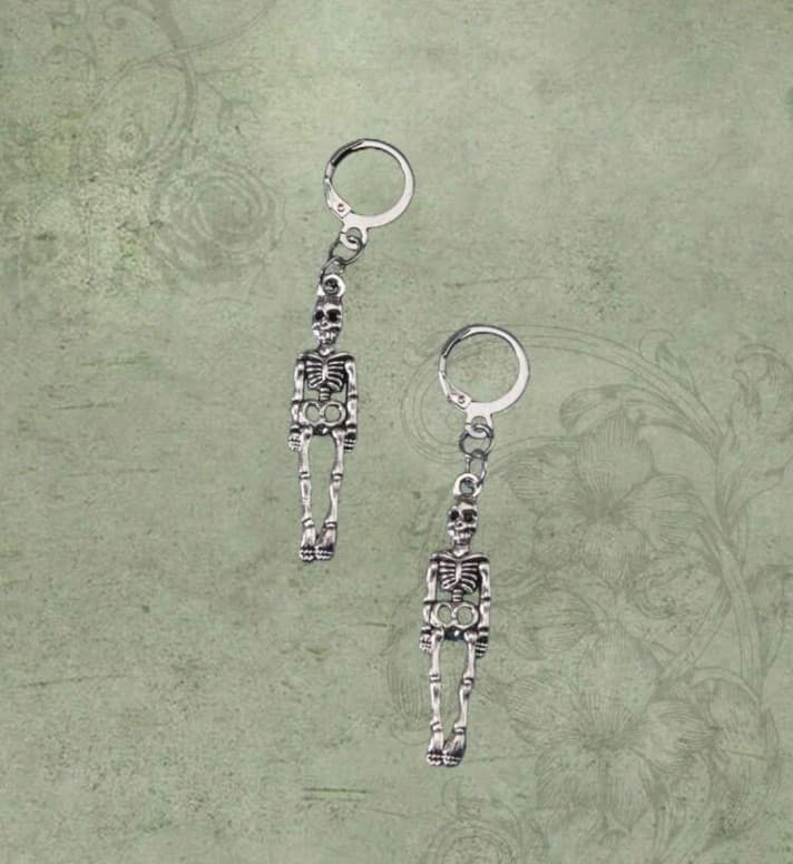 Hot topic Silver Skeleton Dangle Earrings - Thumbnail 3