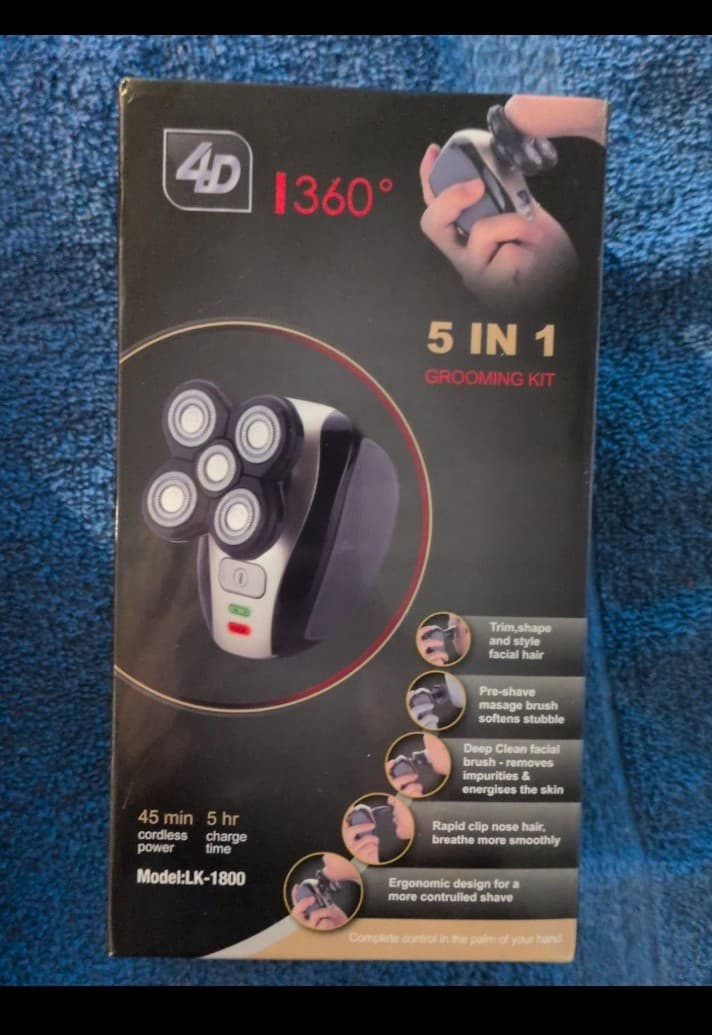 4D 1360°Men's five in one grooming kit Brand new never used SEALED - Thumbnail 2