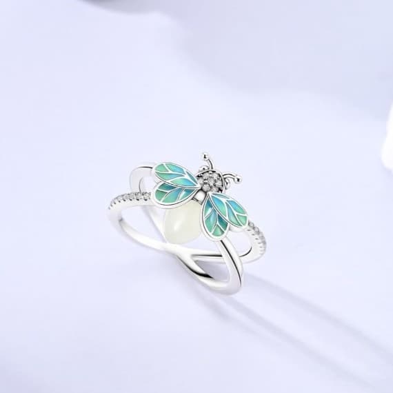 Sterling silver Firefly ring size 8 comes with gift bag - Thumbnail 3