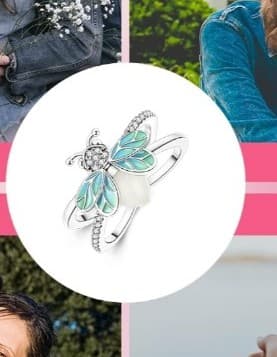 Sterling silver Firefly ring size 8 comes with gift bag - Thumbnail 6