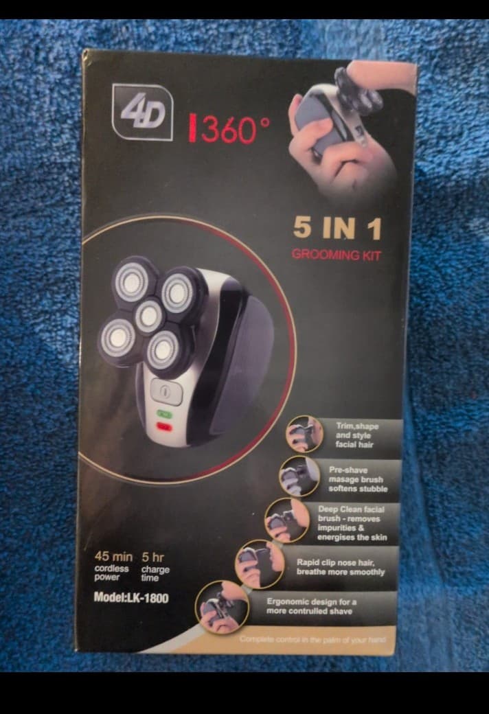 4D 1360°Men's five in one grooming kit Brand new never used SEALED - Image 1