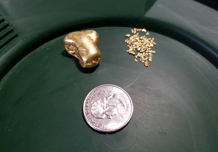 Flawless Reserve pay dirt pay '7 Ounce Nugget Hunt' Gold Paydirt Pan - Thumbnail 2