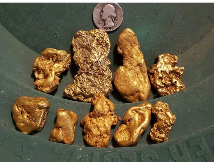 Flawless Reserve pay dirt pay '7 Ounce Nugget Hunt' Gold Paydirt Pan - Thumbnail 3