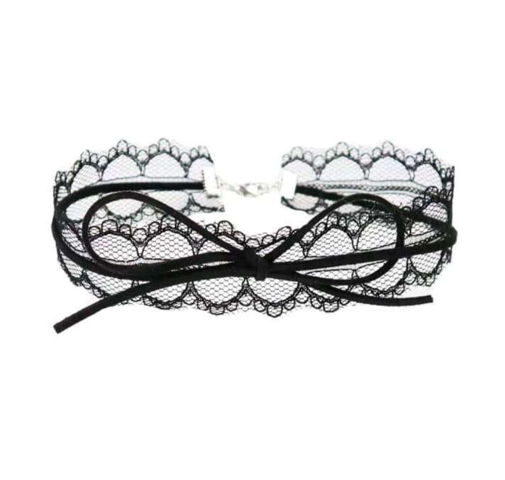 Hot topic Black Lace Choker Necklace - Thumbnail 2