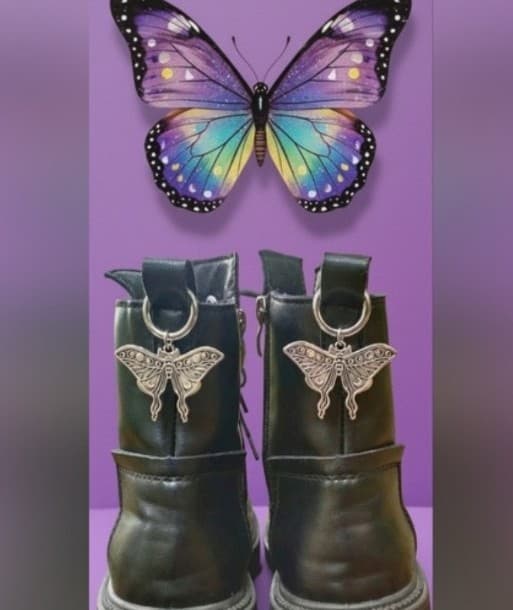 Butterfly Boot Accessories in Silver by Butter - Image 1