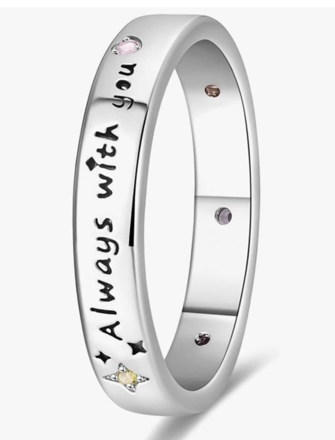 Give your Valentine a Sterling silver With you Ring size 8 - Image 1