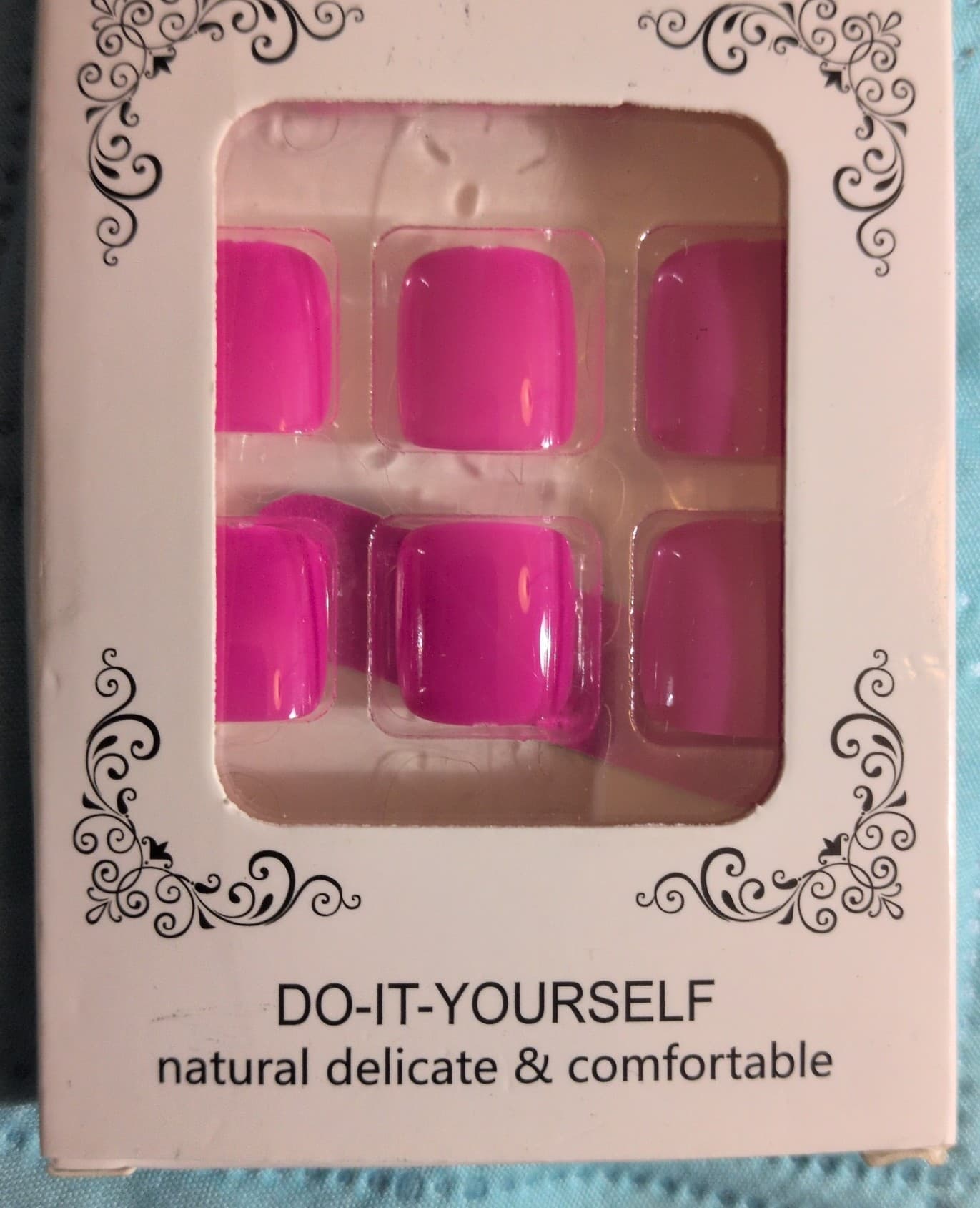 Neon Pink and White Press On Nail Set Update New photos of the ones that I have. - Thumbnail 4