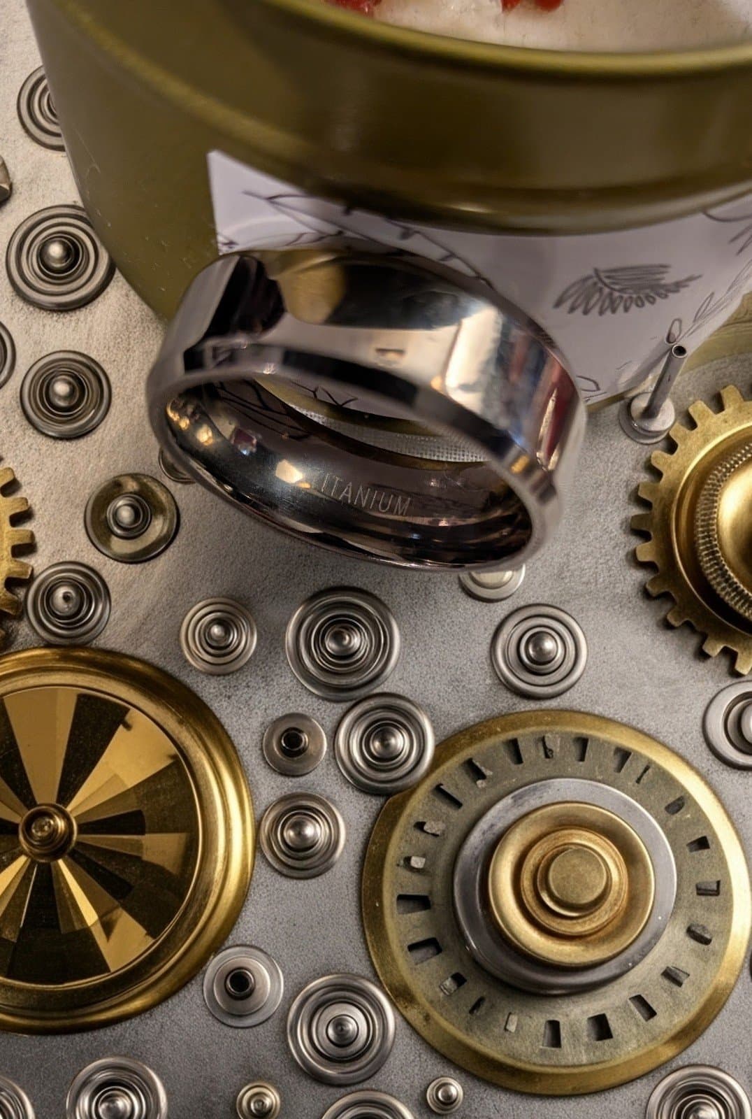 Titanium Men's Ring - Silver - Image 1